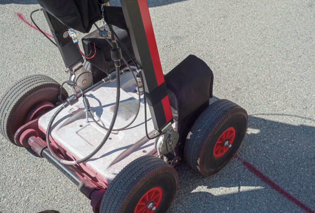 Close up o fa GPR machine